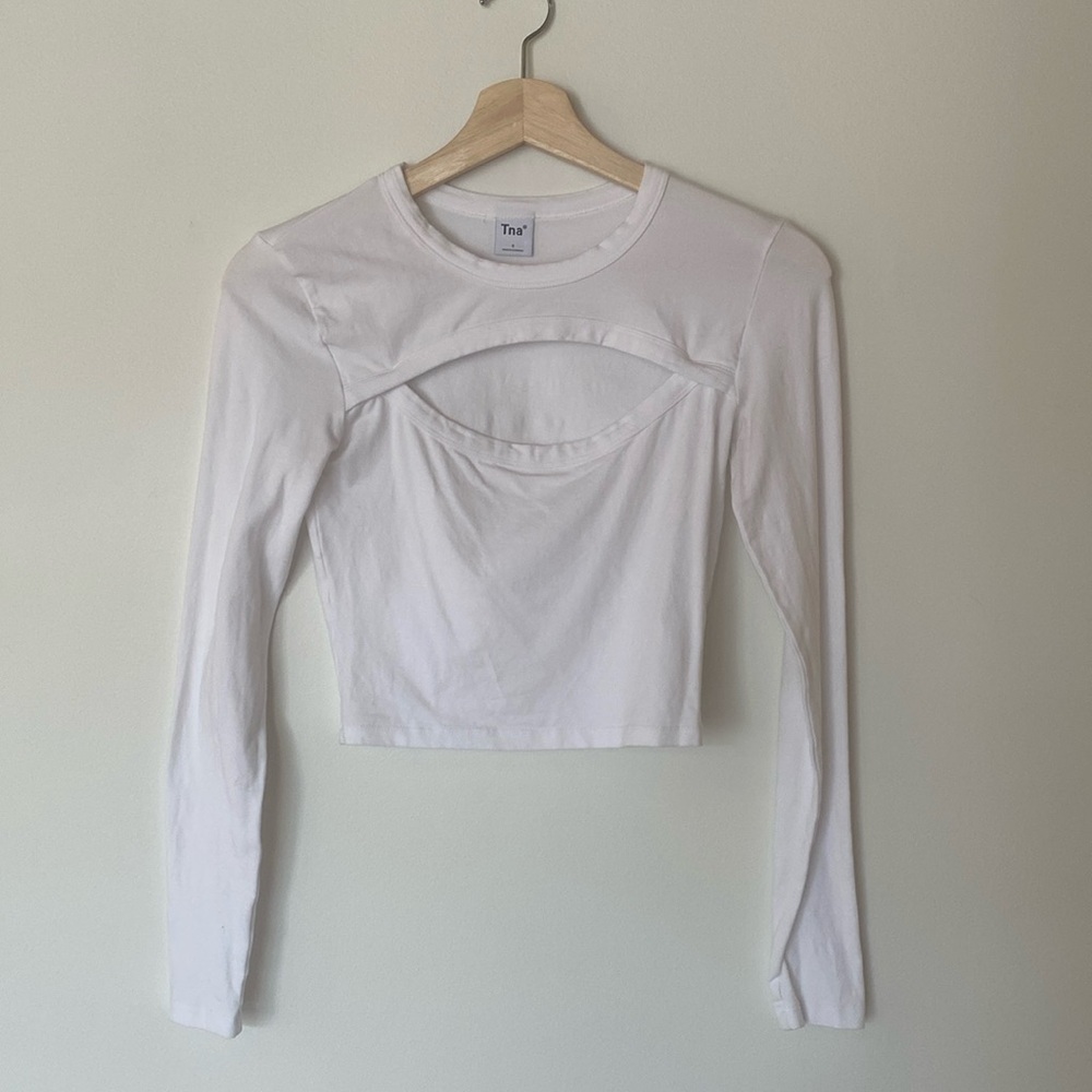 TNA White Crop Top